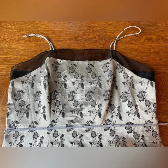 Vintage Y2K Silver Black Metallic Size 18 Mini Dress Onxy Nite Sheath Sleeveless - Picture 5 of 13